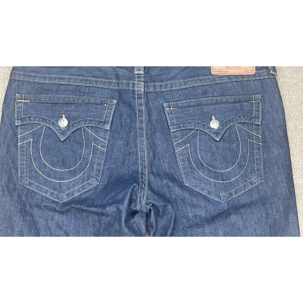True Religion World‎ Tour Ricky Vtg Y2K Men's 5 Pocket Denim Shorts Size 40